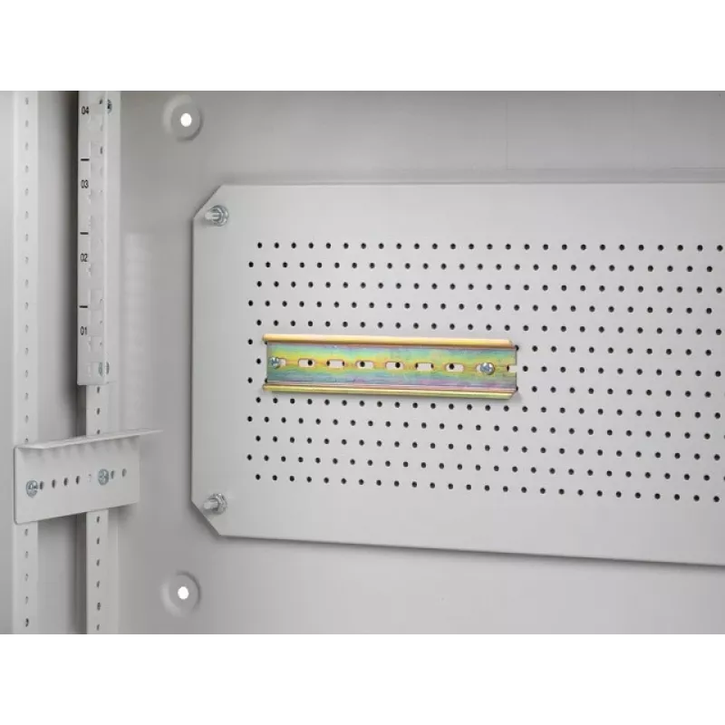 Armário rack 19 polegadas Lanberg 4U+3U 540x200mm, perfil baixo, montagem na parede, cinzento