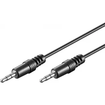 Wentronic Goobay Cabo de ligação jack 3,5 mm HQ, preto, 0,6 m - ficha jack 3,5 mm (3 polos, estéreo) > ficha jack 3,5 mm (3 polos, estéreo) (51141)