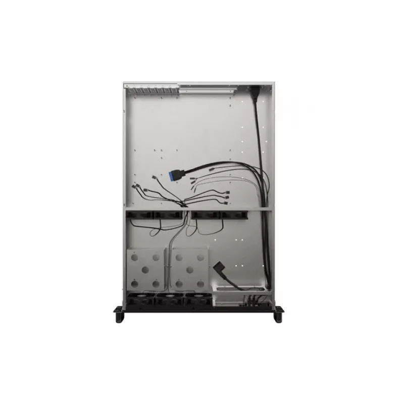 Chassis rack Lanberg SC01-6502-12B 2U preto 7 ventoinhas