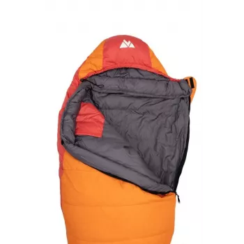 Saco-cama Volven VOLVEN TRAVELLER Right Orange – em forma de múmia, fecho de correr à direita, individual