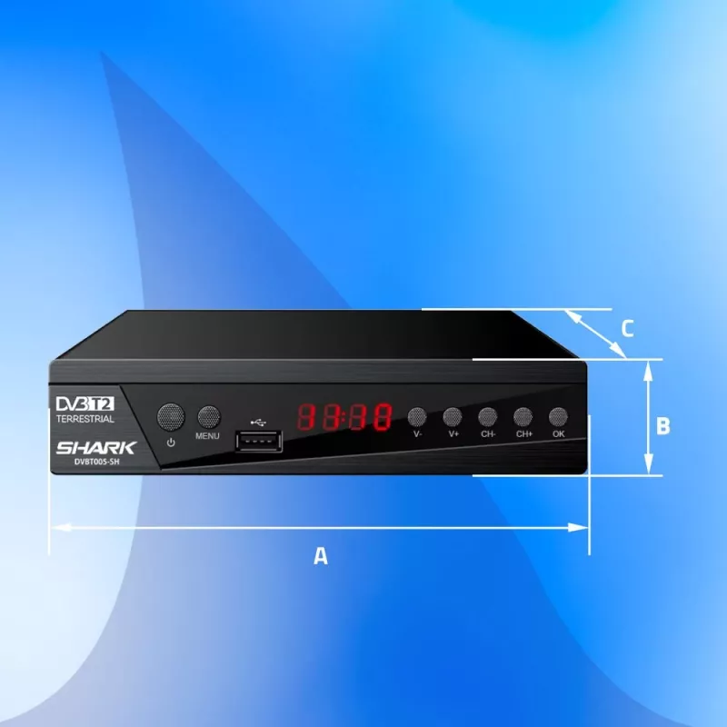 Sintonizador de TV digital MANTA DVBT005-SH com suporte DVB-T/T2 HEVC