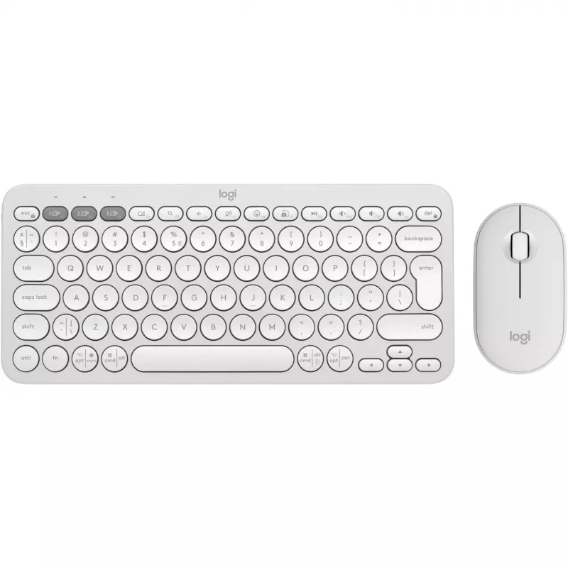 Conjunto de teclado e rato sem fios Logitech Pebble 2