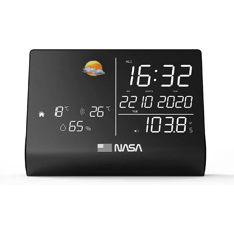 Nasa WSP1300 Black estação meteorológica/altifalante BT