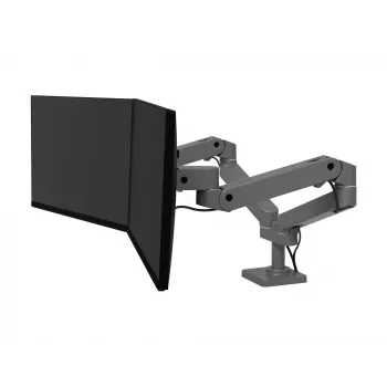 Ergotron LX Pro - kit de montagem (braço duplo) - modular - para 2 ecrãs LCD - lado a lado - alumínio - cinzento-escuro - tamanho do ecrã: até 68,6 cm (até 27