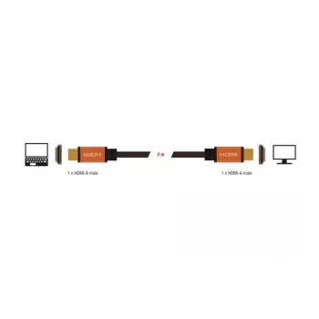 Cabo HDMI DeLOCK 85729 2 m HDMI Type-A Standard preto dourado