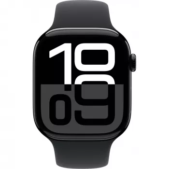 Apple Watch Series 10 caixa de alumínio GPS + Cellular 46 mm Diamond preto bracelete desportiva preta M/L