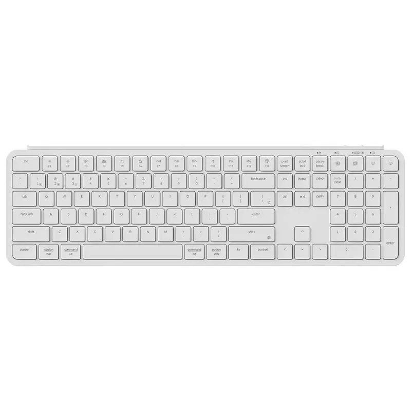 Teclado Keychron B6P-K8 Full-size USB RF Wireless Bluetooth marfim