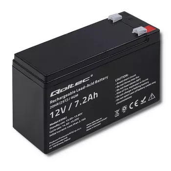 Bateria AGM Qoltec 53062 | 12V | 7,2 Ah | máx. 108A