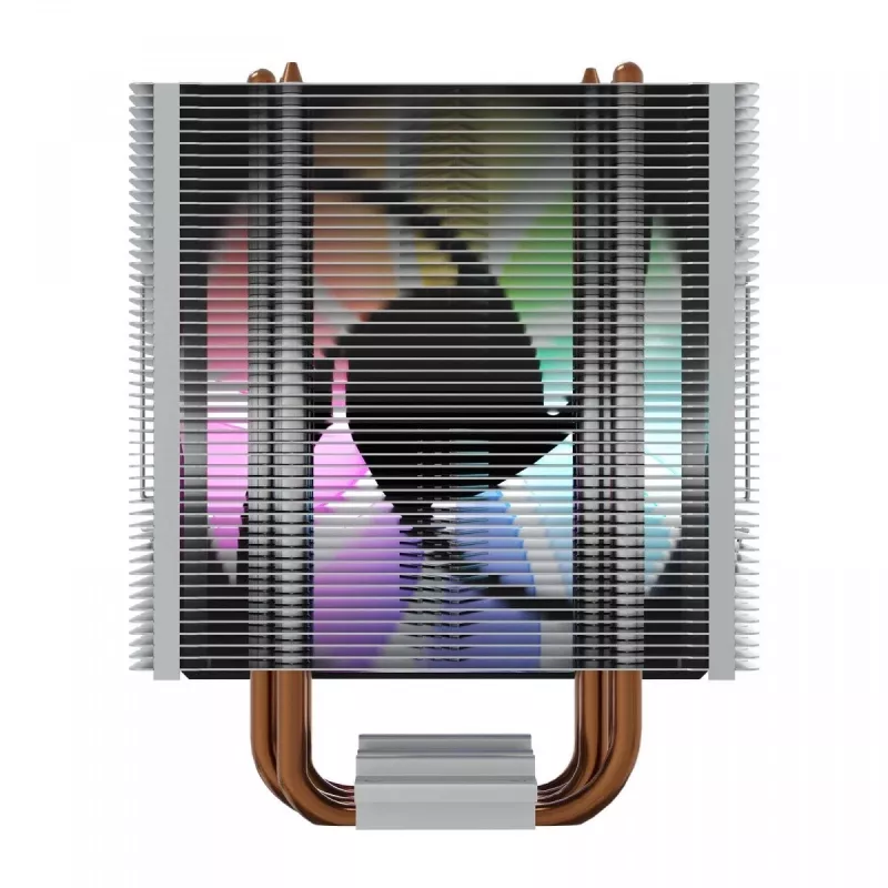 Dissipador de CPU SAVIO SAVGCOVORTEXX2ARGB com 4 heatpipes, ventoinha ARGB de 120 mm, preto