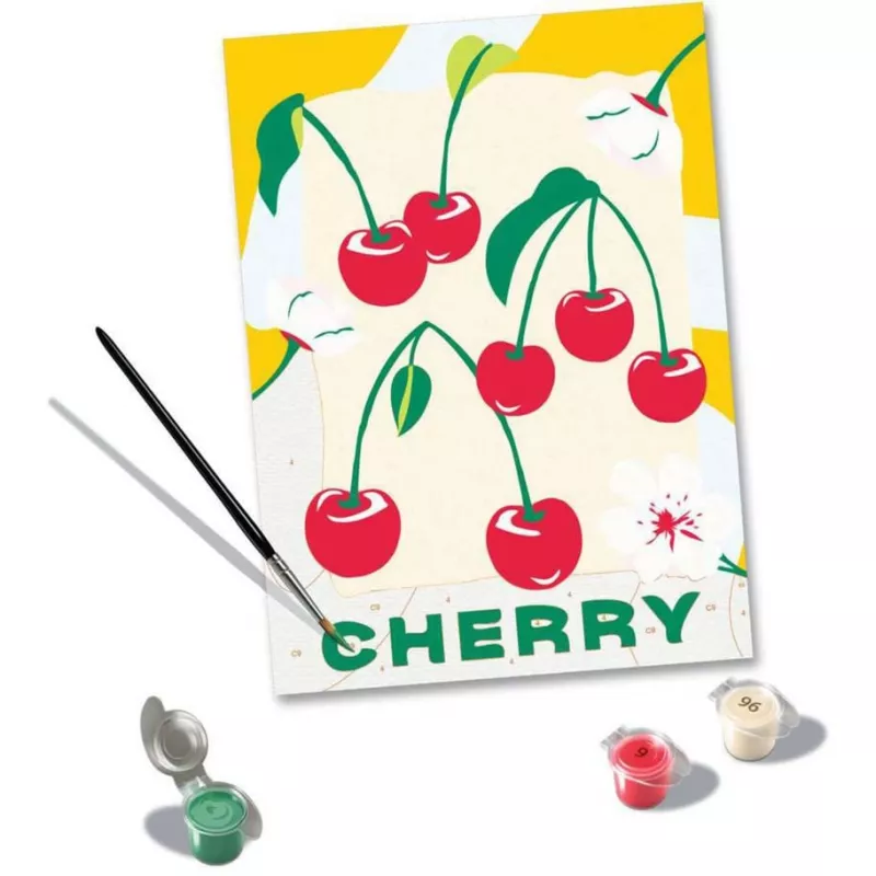 Conjunto de pintura Ravensburger CreArt – Cerejas (Design 25514) – conjunto de pintura criativo para adultos e jovens