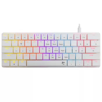 Teclado mecânico White Shark Nagamaki GK-006211 — layout compacto, interruptores mecânicos Red, caixa branca