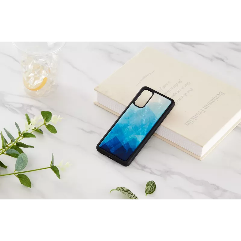 Capa de proteção iKins para Samsung Galaxy S20 — lago azul acabamento preto