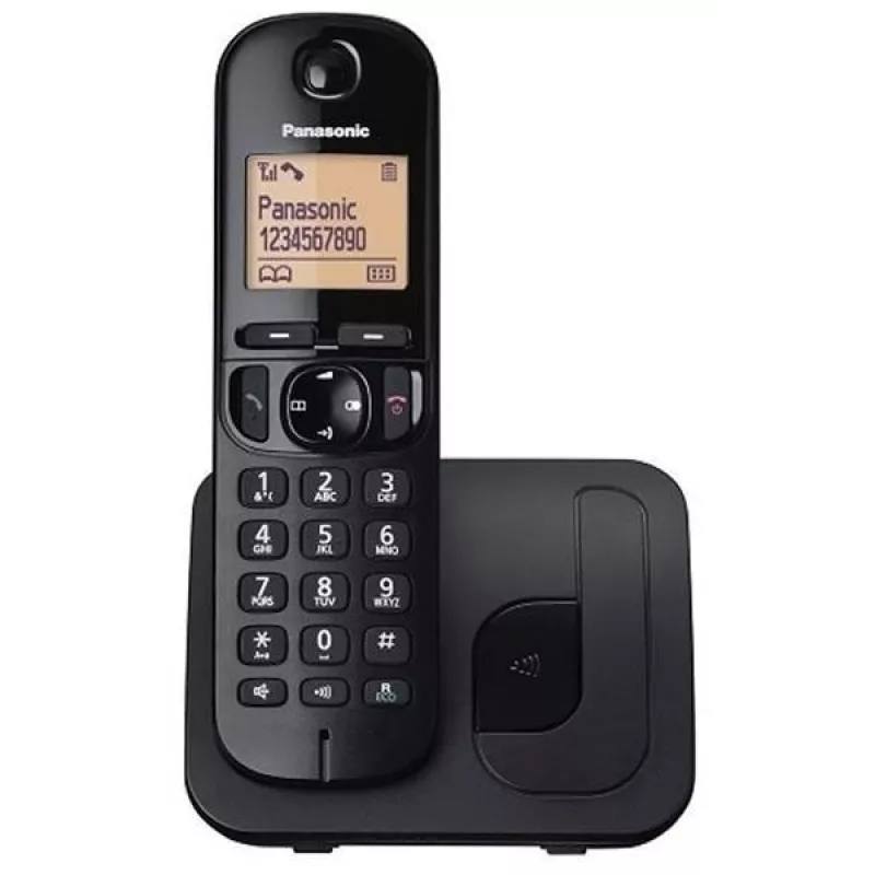 Telefone DECT Panasonic KX-TGC 210 PDB Preto com Identificação de Chamadas
