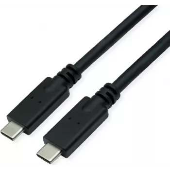 Cabo ROLINE compatível com USB 3.2 Gen 2 C-C macho/macho 10Gbit/s Emark 100W preto - Cabo - Digital/Dados