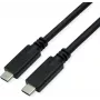 Cabo ROLINE compatível com USB 3.2 Gen 2 C-C macho/macho 10Gbit/s Emark 100W preto - Cabo - Digital/Dados