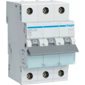 Hager MBN125 Disjuntor miniatura, 1 polo, B 25 A, 6 kA