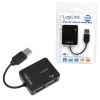 Hub USB LOGILINK UA0139 – 4 portas USB 2.0, 480 Mbit/s, preto