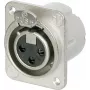 Acessório de conectividade Neutrik NC3FD-LX-M3 prateado