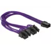 Cabo PCI Express DeLOCK 6-Pin - 2 x 8-Pin 0,3 m