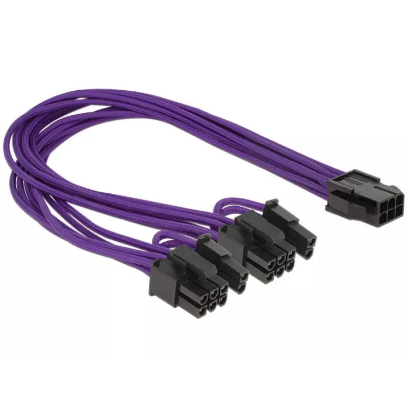 Cabo PCI Express DeLOCK 6-Pin - 2 x 8-Pin 0,3 m
