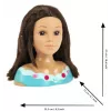 Cabeça de styling KLEIN Mia 5201 com cabelo realista e acessórios para praticar penteados