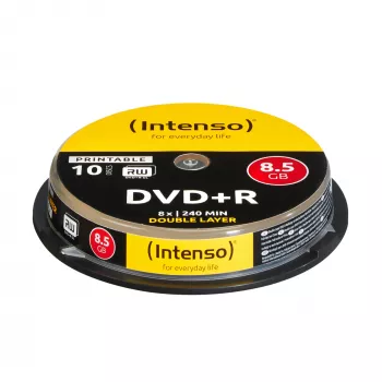 DVD+R DL Intenso 1x10 8.5GB 8x Double Layer imprimível