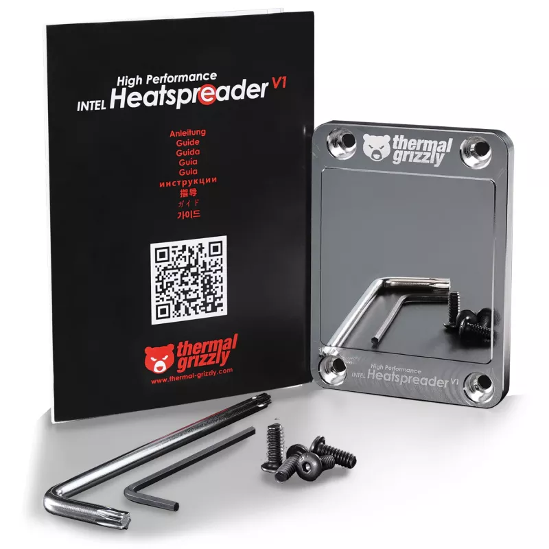 Thermal Grizzly dissipador de calor Intel High Performance Heatspreader V1 – interface térmica metálica para arrefecimento de CPU
