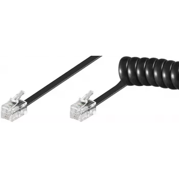 Cabo telefónico Microconnect MPK10200 RJ-10 RJ-10 2 m preto
