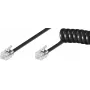 Cabo telefónico Microconnect MPK10200 RJ-10 RJ-10 2 m preto