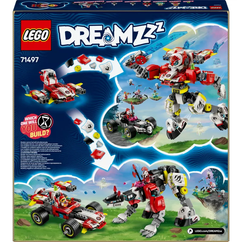 LEGO DREAMZZZ 71497 Coopers Tiger Mech e Zeros Hot Rod Car
