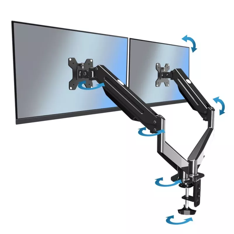 Suporte de secretária para monitor Esperanza ERW020 27 polegadas preto regulável em altura