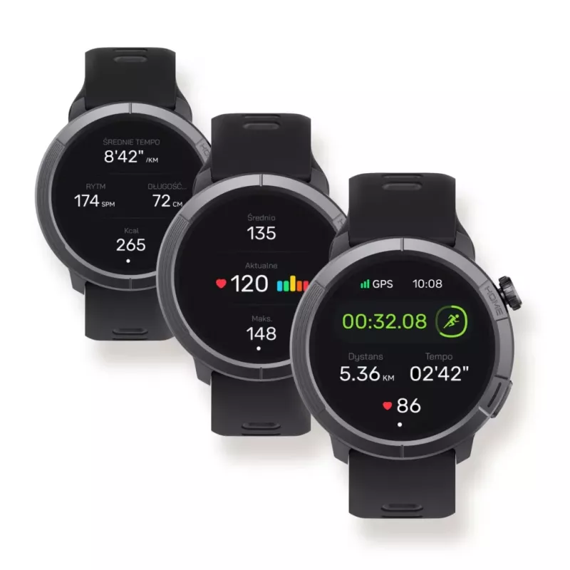 Relógio de pulso Stelio STSWA102BT Activ Pro GPS 46 mm caixa de titânio preta