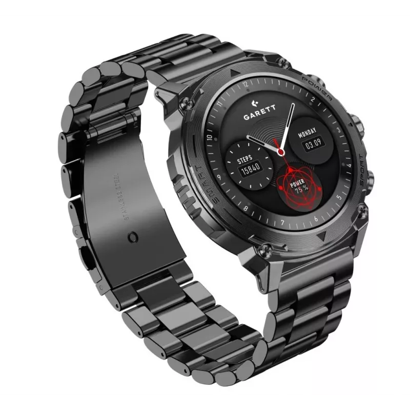 Smartwatch Garett Atom preto Steel