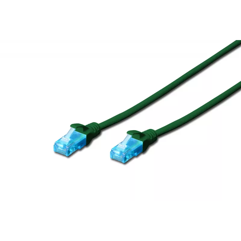 Assmann Digitus Cabo de rede CAT 5e U-UTP. PVC. AWG 26/7. Comprimento 2 m. Cor Verde (DK-1512-020/G)