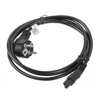 Cabo de alimentação Lanberg CA-C5CA-11CC-0018-BK preto 1,8 m CEE7/7 conector fêmea C5 (CA-C5CA-11CC-0018-BK)