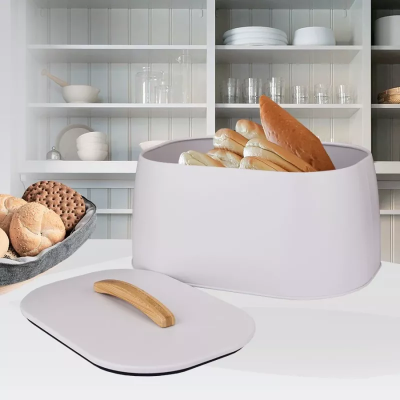 Caixa de pão Maestro MR-1675-BEIGE bege recipiente para guardar pão