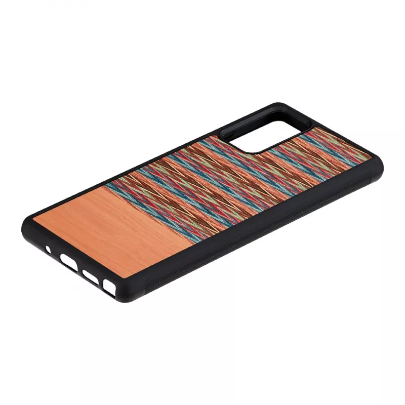 Capa para smartphone man and wood para Samsung Galaxy Note 20 — padrão xadrez castanho, interior preto