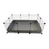 Gaiola modular C&C 3x2 110x75 cm porquinhos-da-índia, ouriços, cinzento-prateado