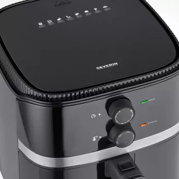 Fritadeira de ar quente Severin FR 2452 4,3 L 1500 W Preto Prateado