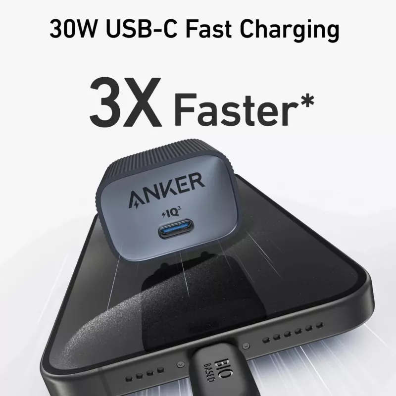 Carregador de interior Anker 511 Nano A2337G11 — 30 W USB-C, preto