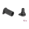 DeLOCK 60671 tampa antipoeira para conector 10 unid. DL4 silicone preto 14x29x14 mm