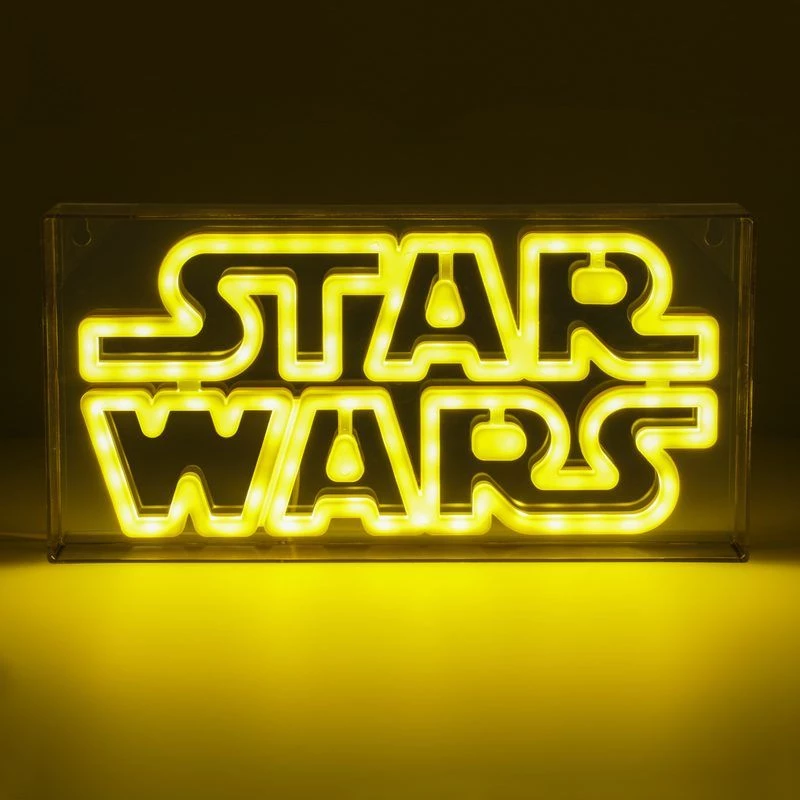 Luz de néon LED Paladone Star Wars design PP13123SW — letreiro LED decorativo para parede ou prateleira