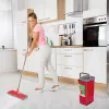 Conjunto de esfregona plana GB870 MaxiClean com balde de limpeza 2 em 1 5,7L, sistema de limpeza de chão com cabeça de esfregona rotativa 360°