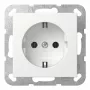 Tomada SCHUKO Gira System 55 branco puro modelo 418827