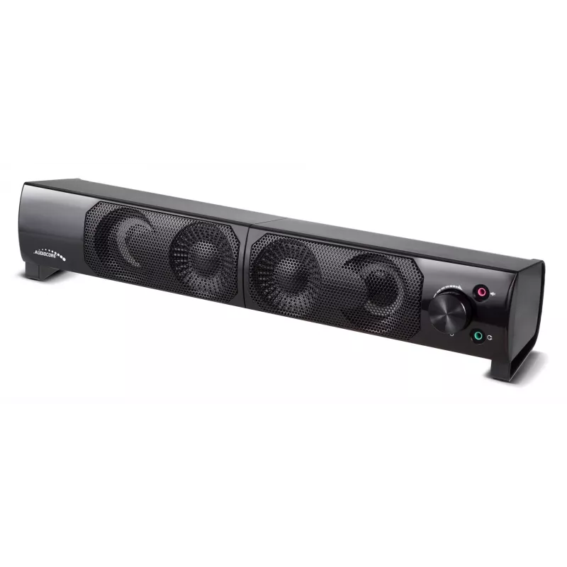 Coluna de PC 2 em 1 Barra de som para computador com retroiluminação LED RGB, estéreo, gaming, USB 2 x 3W AUX 3,5 mm