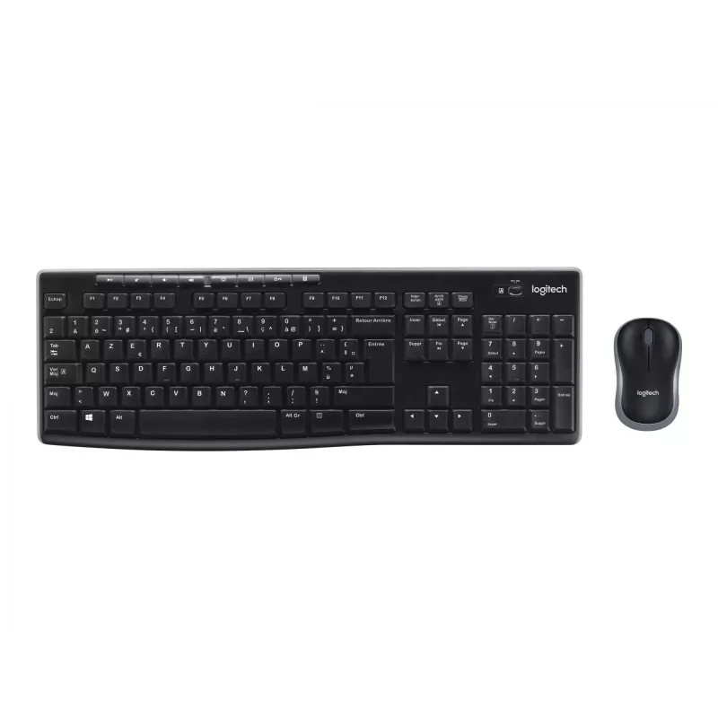 Logitech Wireless Combo MK270 – Conjunto teclado-rato – sem fios – 2,4 GHz – francês (920-004510)
