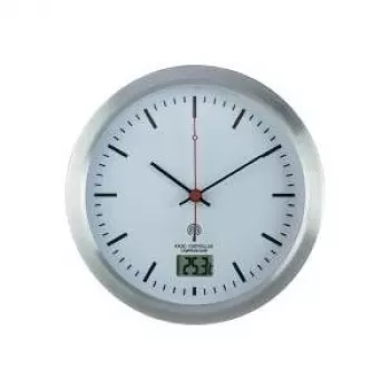 Relógio de parede Renkforce E1003R — 17 cm de diâmetro, superfície prateada