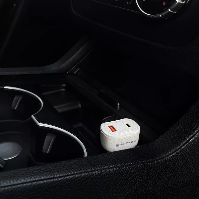 Carregador de automóvel Tellur TLL151341 36W 6A PD18W QC3.0 — adaptador USB para carregamento rápido