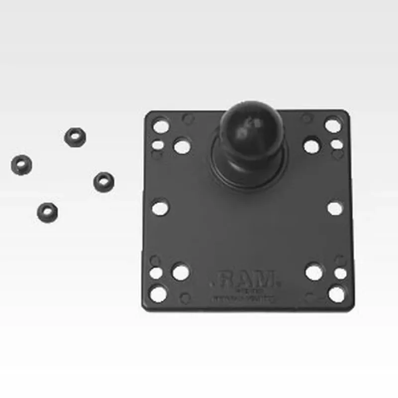 Placa VESA 100x100mm RAM Mounts com esfera preta 121mm
