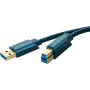 Cabo USB ClickTronic 3m USB3.0 A - B m/m USB A USB B azul (70093)